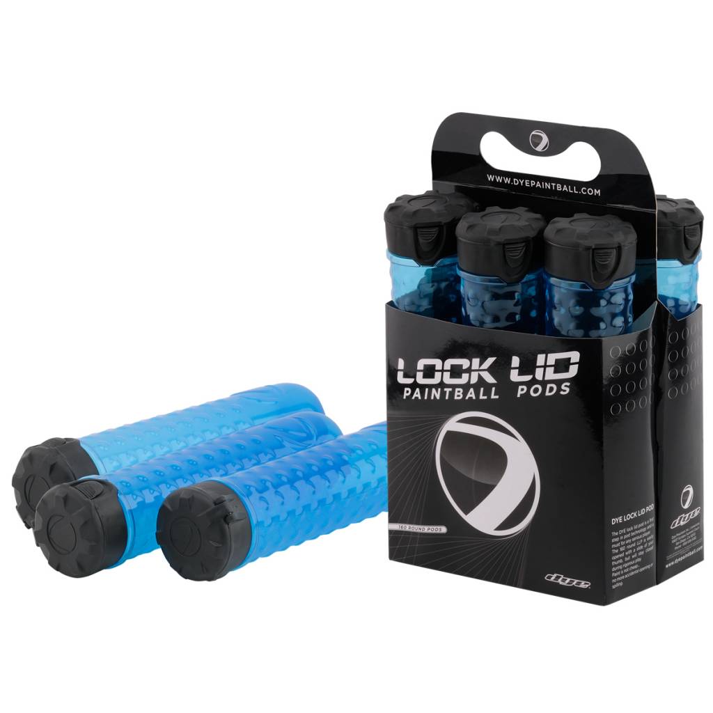 6 Pack Cyan Dye Lock Lid Pods 